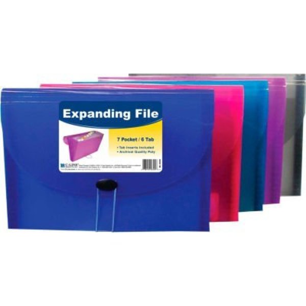 C-Line Products C-Line Products 7-Pocket Letter Size Expanding File, Assorted Color, 12 Clipboards/Set 58300-DS